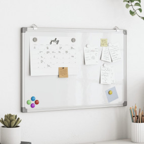 Magnetic Whiteboard 23.6x15.7x0.7" Aluminium