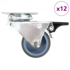 12 pcs Twin-wheel Swivel Casters 1.97 " (3x143439)