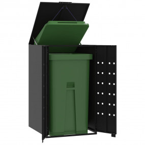 Wheelie Bin Storage for Single Bin Black 27.2x31.1x46.1...