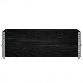 Pallet Collars 2 pcs Black 47.2x31.5" Solid Wood Pine