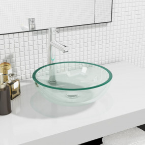Basin Tempered Glass 13.8x4.7" Transparent