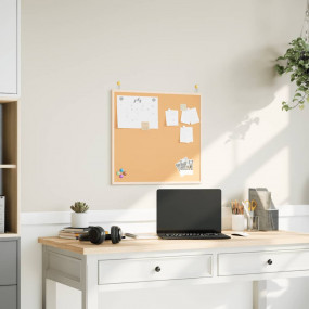 Cork Board with Solid Pine Wood Frame 23.6x21.7"