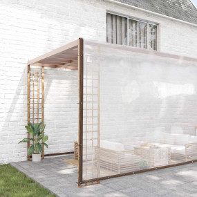 Clear Tarpaulin with Eyelets 39.4x39.4' Polyethylene