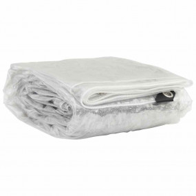 Clear Tarpaulin with Eyelets 9.8x32.8' PVC