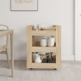 Kitchen Trolley Sonoma Oak 23.6x17.7x31.5" Engineered W...