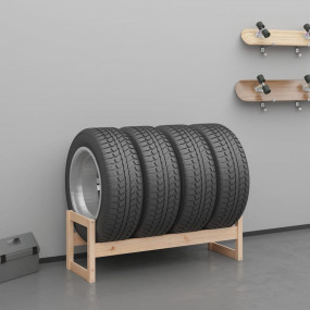 Tire Rack 47.2x15.7x15.7" Solid Wood Pine