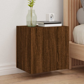 TV Wall Cabinet Brown Oak 15.9x11.8x15.7" Engineered Wo...
