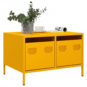 TV Cabinet Mustard Yellow 26.8x19.7x17.1" Cold-rolled S...