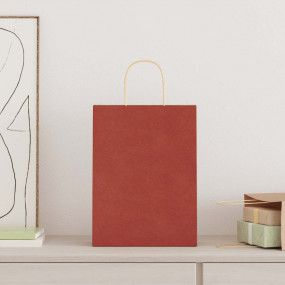 Paper Bags 50 pcs with Handles Red 26x12x35 cm