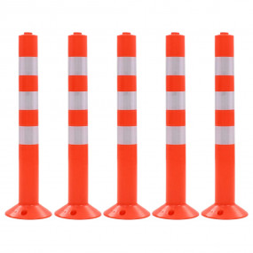 Traffic Control Bollards 5 pcs Plastic 29.5 "
