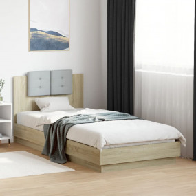 Bed Frame without Mattress Sonoma Oak 90 x 78.7 "