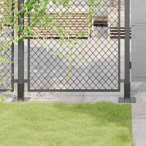 Post Bases Square 4 pcs Anthracite 2.01x2.01" Powder-co...