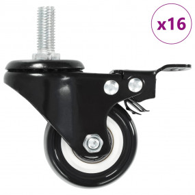 16 pcs Swivel Casters with Brakes 1.97 "