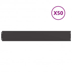 Lawn Edgings 50 pcs Black 5.9x40.6" Cold-rolled Steel