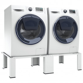Double Washing and Drying Machine Pedestal White