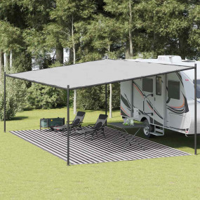 Tent Carpet Anthracite and White 157.5x275.6" HDPE