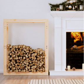 Firewood Rack 31.5x9.8x39.4" Solid Wood Pine