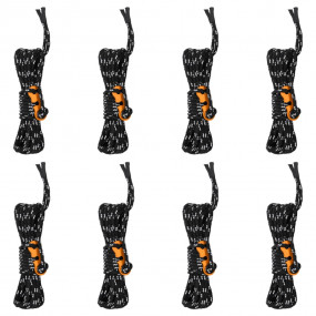 Tent Guy Ropes with Spanners Reflective 8 pcs 13.1 ' 0....