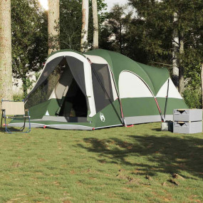 Family Tent Tunnel 8-Person Green Waterproof