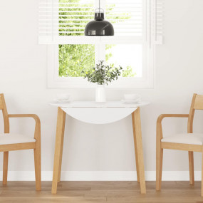 Dining Table Natural Solid Wood Rubber