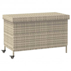 Patio Storage Box with Wheels Light Grey 43.3x21.7x28.7...