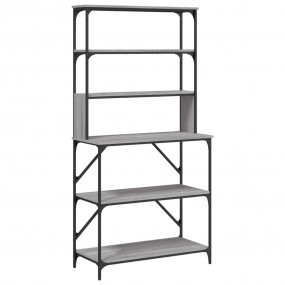 Baker's Rack 6-Tier Grey Sonoma 35.4x15.7x70.9" Enginee...