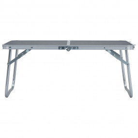 Folding Camping Table Grey Aluminum 23.6x15.7"