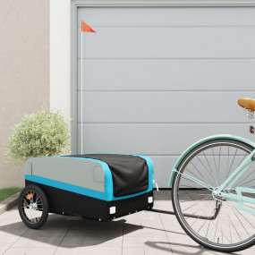 Bike Trailer Black and Blue 99.2 lb Iron