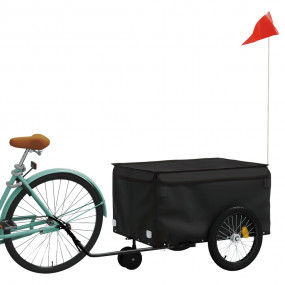 Bike Trailer Black 66.1 lb Iron