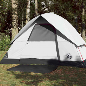 Camping Tent Dome 3-Person White Blackout Fabric Waterp...