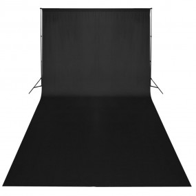 Backdrop Cotton without Stand Black 10 x 10 feet