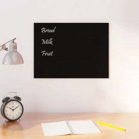 Wall-mounted Magnetic Board Black 15.7"x11.8" Tempered ...