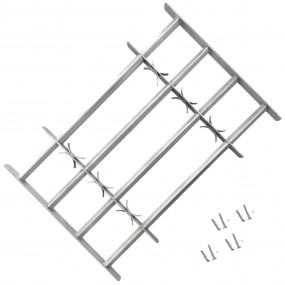 Adjustable Security Grille for Windows with 4 Crossbars...