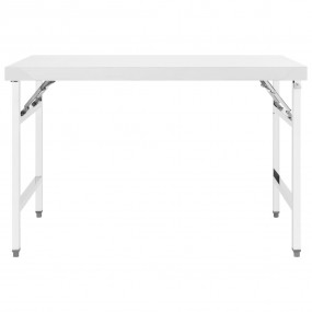 Kitchen Folding Work Table 47.2"x24"x32" Stainless Stee...