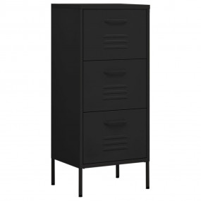 Storage Cabinet Black 16.7"x13.8"x40" Steel