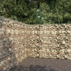 Gabion Wall with Cover Galvanized Steel 118.1"x19.7"x78...