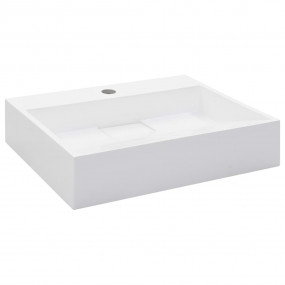 Wash Basin 19.7"x15"x5.1" Mineral Cast/Marble Cast Whit...