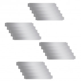 Set of 20 Flexible Lawn Fence Galvanized Steel 39.4" x ...