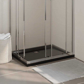 Rectangular ABS Shower Base Tray Black 27.6"x35.4"