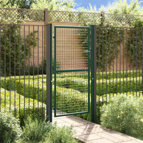 Fence Gate Steel 39.4"x68.9" Green