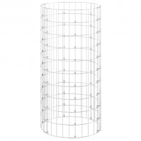 Circular Gabion Pole Galvanized Steel 19.7"x39.4"
