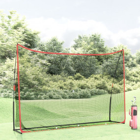Golf Practice Net Black and Red 120.1"x35.8"x83.9" Poly...