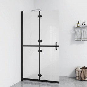 Foldable Walk-in Shower Wall Frosted ESG Glass 27.6"x74...