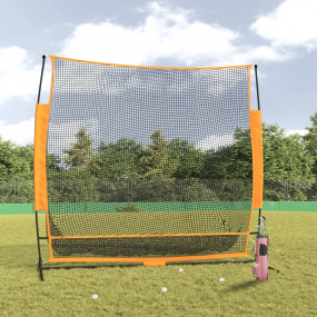 Golf Practice Net Black and Orange 84.6"x42.1"x85" Poly...