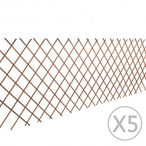 Willow Trellis Fence 5 pcs 70.9x35.4"