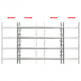 Adjustable Security Grille for Windows with 4 Crossbars...