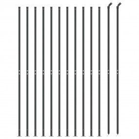 Chain Link Fence with Flange Anthracite 5.9'x82'