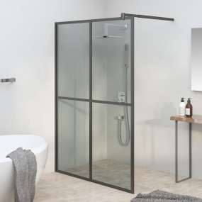 Walk-in Shower Screen 55.1"x76.8" Dark Tempered Glass