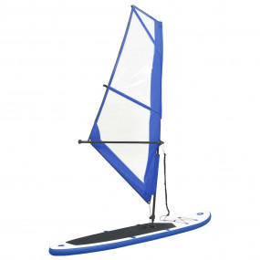 Inflatable Stand Up Paddleboard with Sail Set Blue and ...