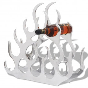 Wine Stand for 11 Bottles Silver Aluminum